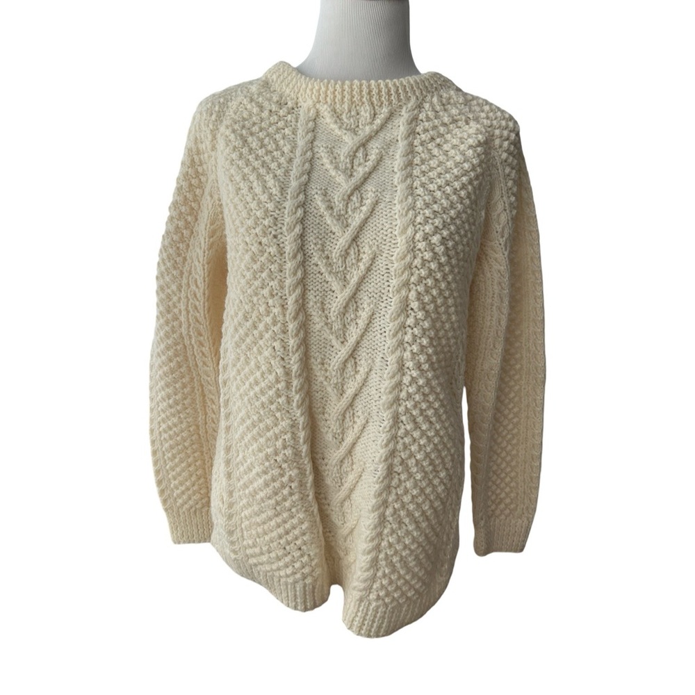 Vintage Handmade sweater, Irish Cable knit Sweater